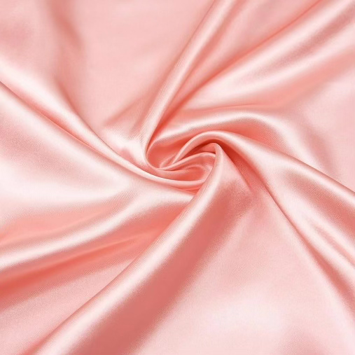Pink satin fabric